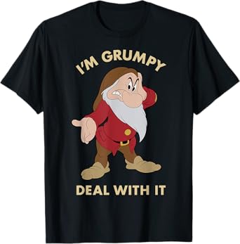 Disney Snow White I'm Grumpy Deal With It Portrait T-Shirt