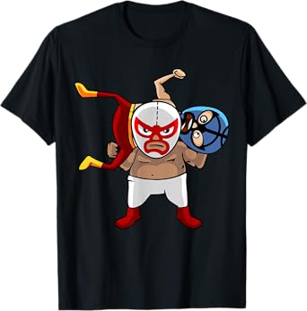 Cool Mexican Wrestling Lucha Libre Mask - Retro Legend T-Shirt