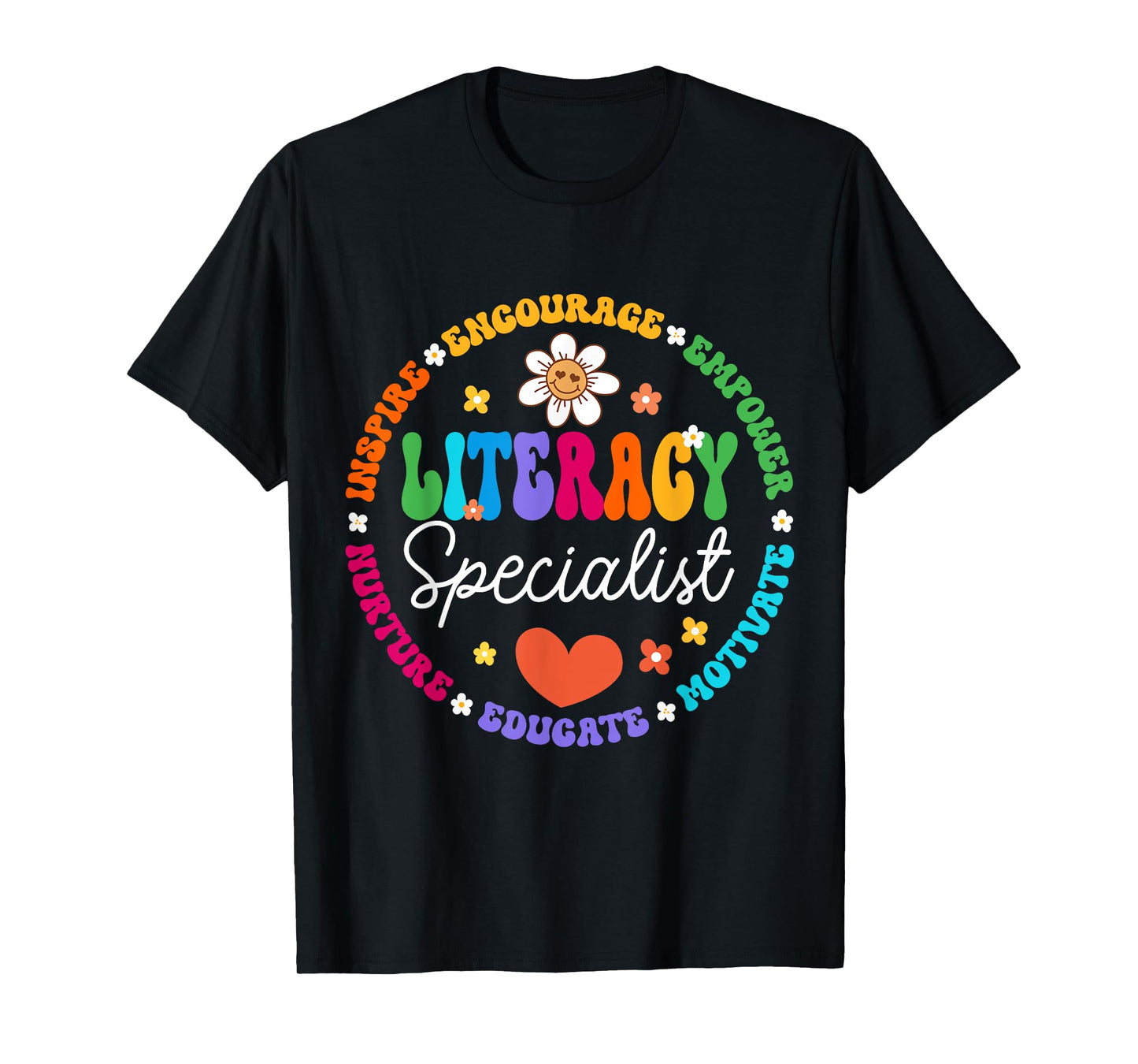 Groovy Literacy Specialist Appreciation Week Back to School T-Shirt
