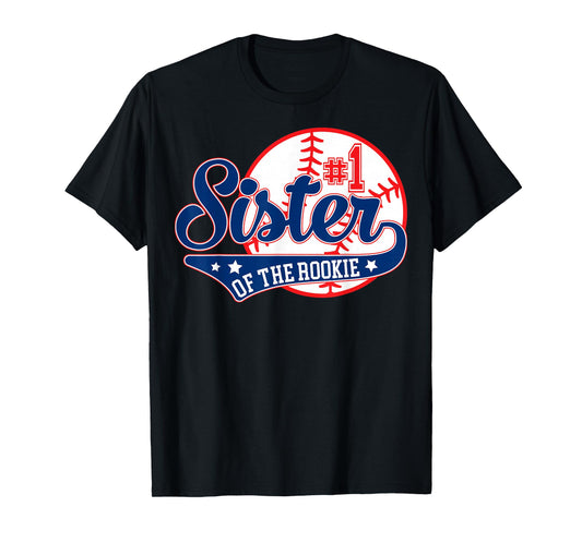 Sister of Rookie 1st Birthday Baseball Theme Matching Party T-Shirt