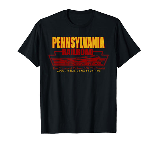 Astronaut Dance Party Designs Pennsylvania Railroad The Standard of The World 1846-1968 Unisex Adults Grey Graphic T-Shirt