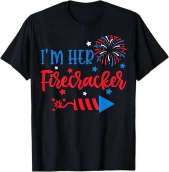 I'm Her Firecracker 4th Of July His Her Matching Couple T-Shirt