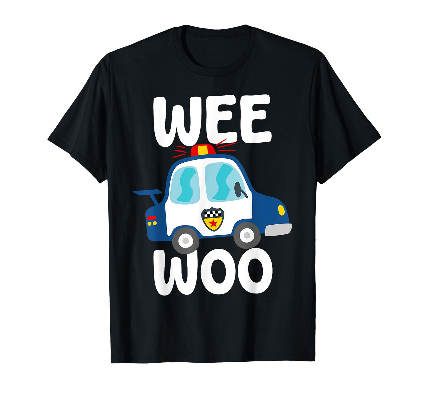 Wee Woo Police Car Funny Police Officer Cop Toddler Boys T-Shirt