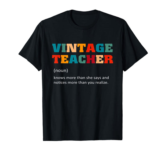 Vintage Teacher Definition Teaching T-Shirt