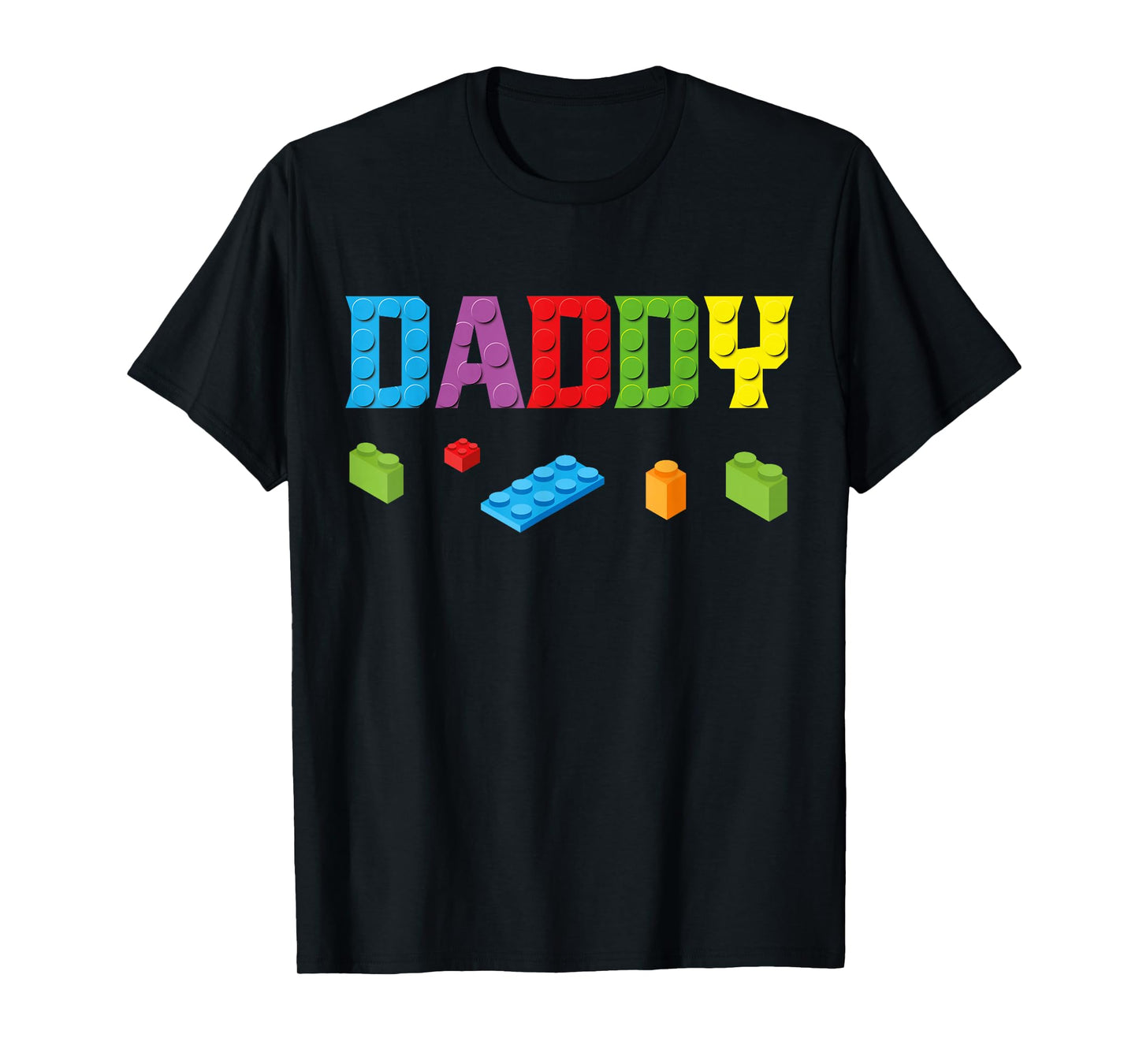 Daddy Master Builder Building Bricks Blocks Family Set Mens T-Shirt