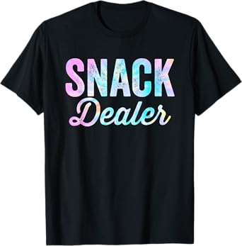 Snack Dealer Summer Camp Staff Daycare Worker Funny Tie Dye T-Shirt for Men Women