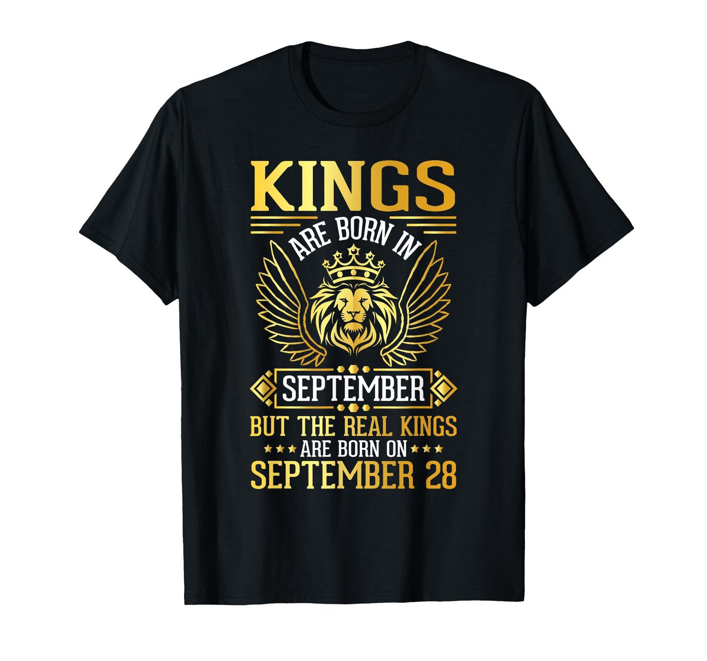 Kings Are Born In Sept Real Kings Are Born On September 28 T-Shirt
