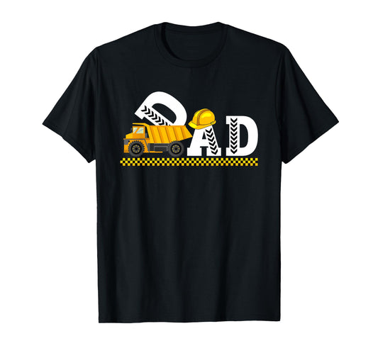Funny Dad Construction Excavator Kids Matching Family Party T-Shirt