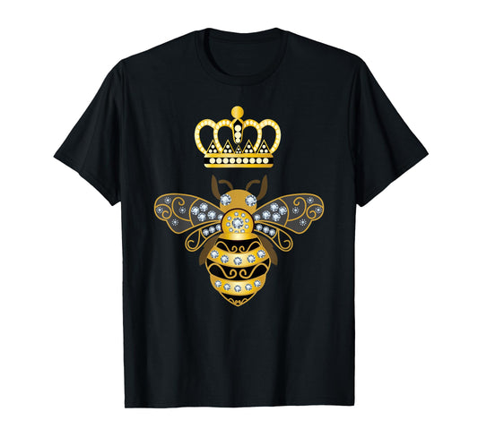 Queen Bee Crown Women Men Girls Honey Hive Beekeeping Bee T-Shirt