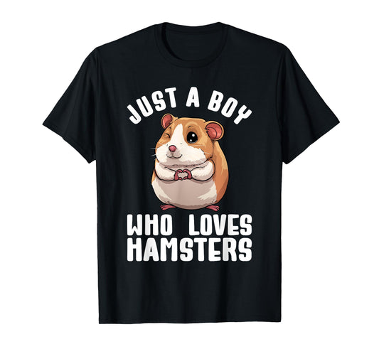 Cute Hamster Art For Boys Men Kids Rodent Hamster Lover T-Shirt