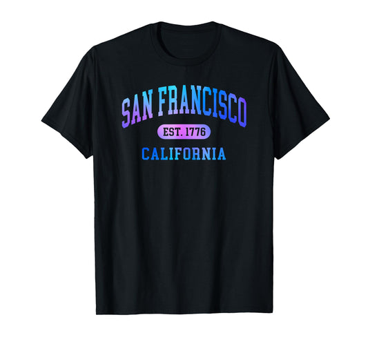 Vintage San Francisco California Retro Throwback Tie Dye T-Shirt