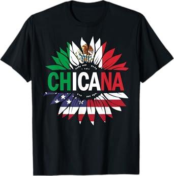 Chicana-Shirt Men Women Kids Girls Boys Mexican USA Flag T-Shirt