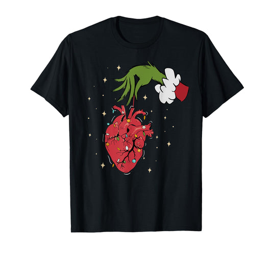 Cardiology Anatomy Hear Christmas Nurse Xmas Pajamas Holiday T-Shirt