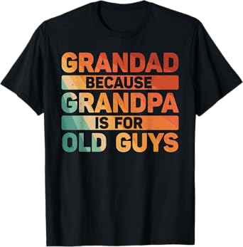 Grandad Art For Grandpa From Grandkids Father's Day Grandad T-Shirt