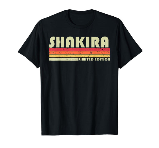 SHAKIRA Name Personalized Retro Vintage 80s 90s Birthday T-Shirt