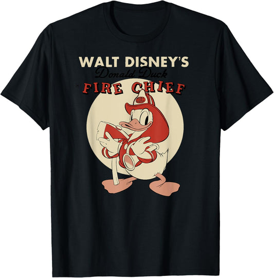 Disney Mickey And Friends Vintage Donald Duck Fire Chief T-Shirt