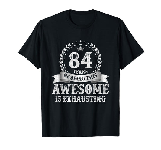 Vintage 84 Year Old 84 Birthday Gifts For Men 84th BDay T-Shirt