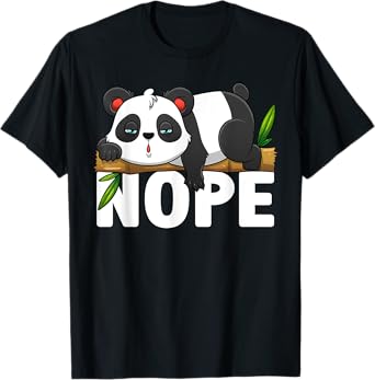 Funny Panda Art For Men Women Animal Lazy Panda Bear Lover T-Shirt