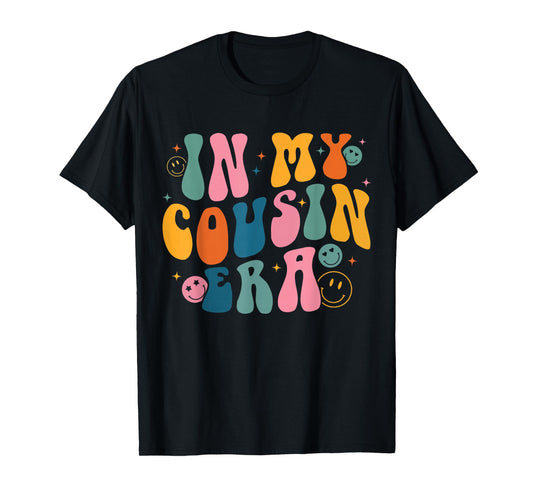 Retro Groovy In My Cousin Era, Funny Cool Cousin Toddler Kid T-Shirt