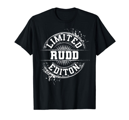 RUDD Funny Surname Family Tree Birthday Reunion Gift Idea T-Shirt