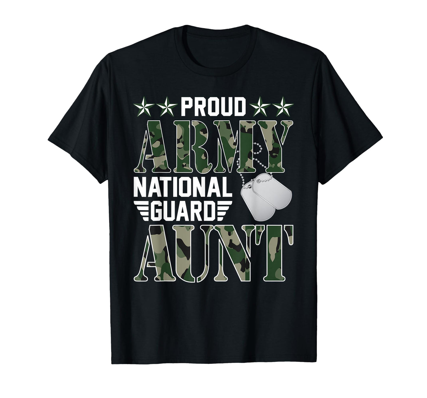 Proud Army National Guard Aunt Military Family Veteran T-Shirt