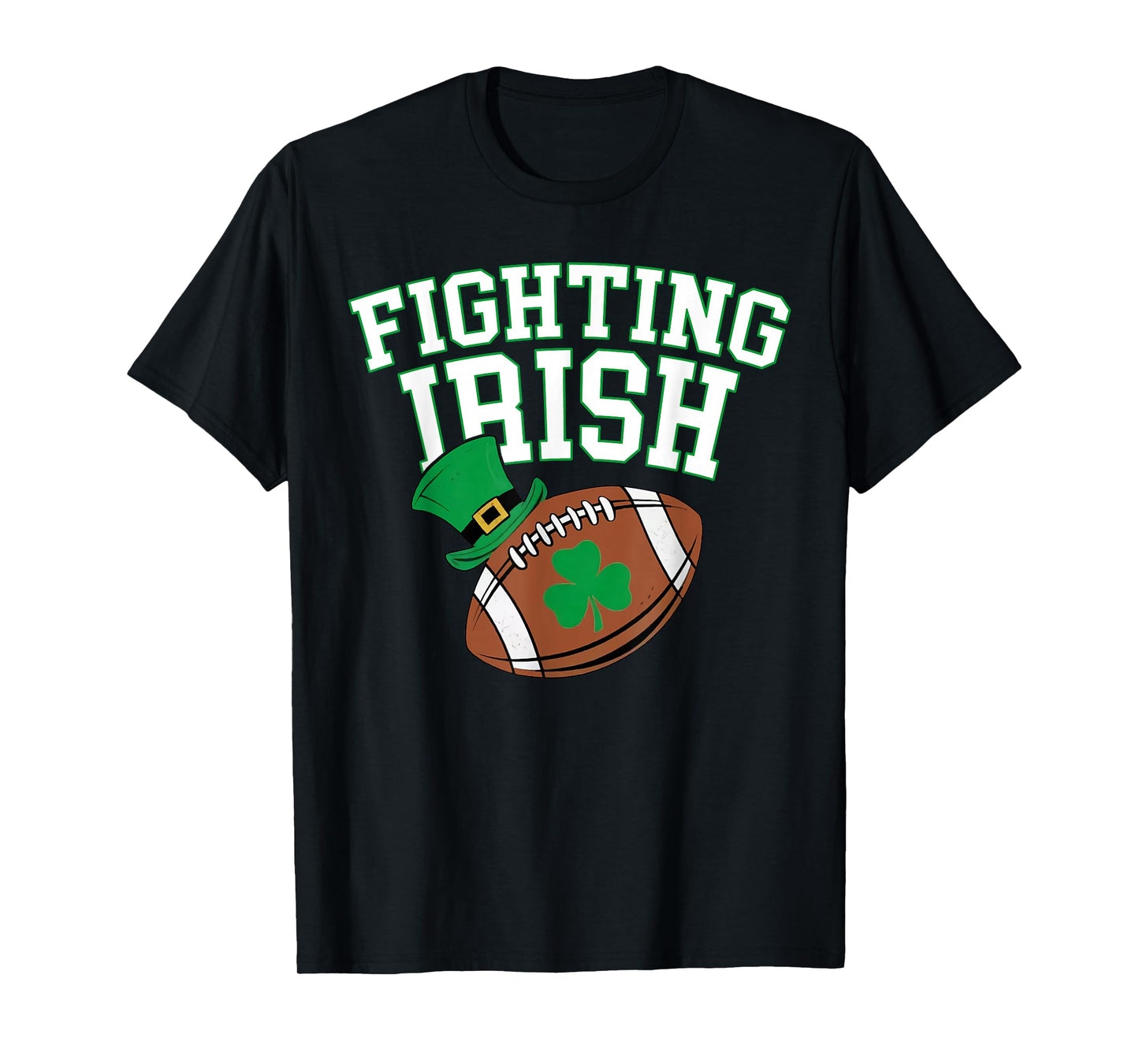 Fighting Shamrock Irish Leprechaun Football St Patricks Day T-Shirt