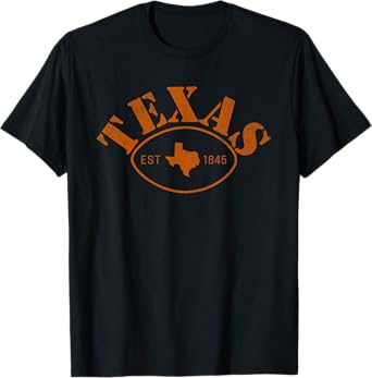 Vintage Texas Est 1845 The Lone Star State Distressed T-Shirt