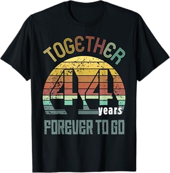 44th Years Wedding Anniversary Gifts For Couples Matching 44 T-Shirt