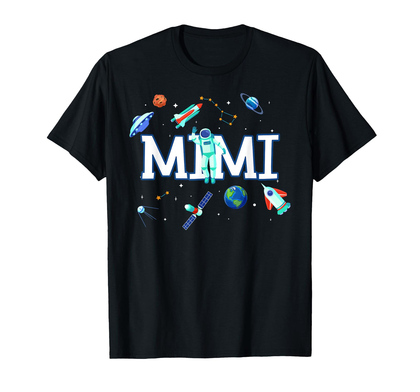 Mimi Astronaut Space Family Matching Birthday Party T-Shirt
