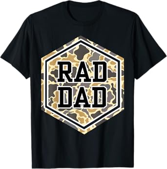 Vintage Rad Camo Dad Daddy Grandpa Papa Fathers Day Dad Life T-Shirt