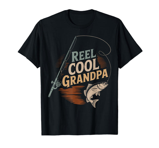 Funny Fishing Vintage Reel Cool Grandpa T-Shirt