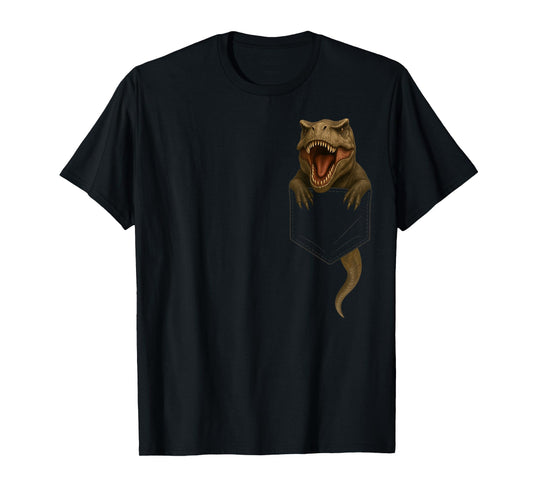 Cute T Rex Pocket Funny Dinosaur Gifts For Men Women Kid T-Shirt