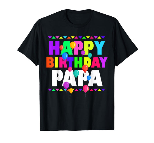 Happy Birthday Papa Cute Toddler Matching Family B-Day Party T-Shirt