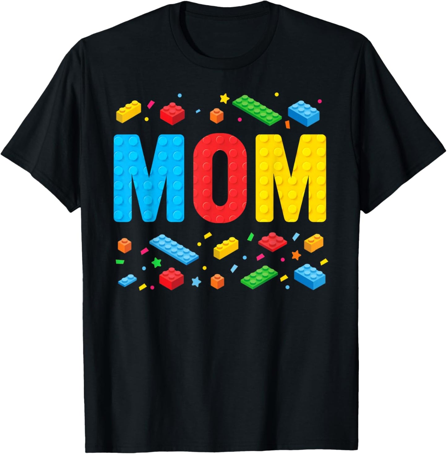 Mom Master Builder Building Bricks Blocks Family Mothers Day T-Shirt