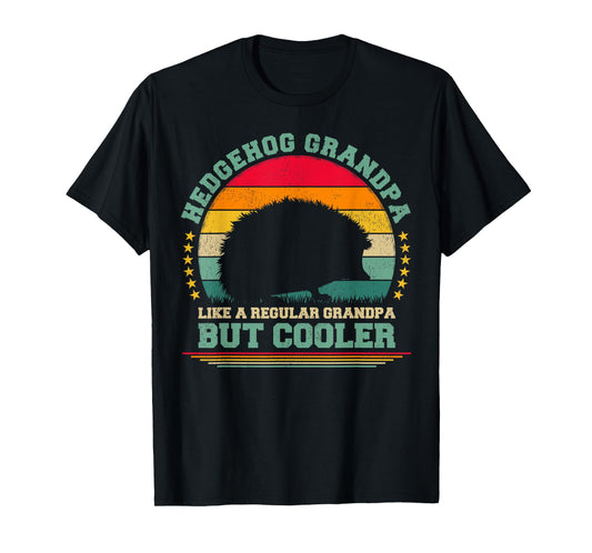 Hedgehog Lover Funny Vintage Hedgehog Grandpa Father's Day T-Shirt