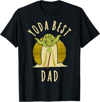 Star Wars Yoda Best Dad Cartoon Yoda T-Shirt