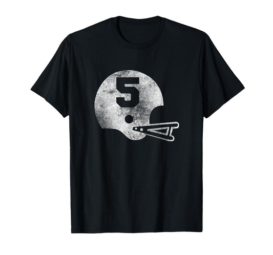 Vintage Football Jersey Number 5 T-Shirt Player Number T-Shirt
