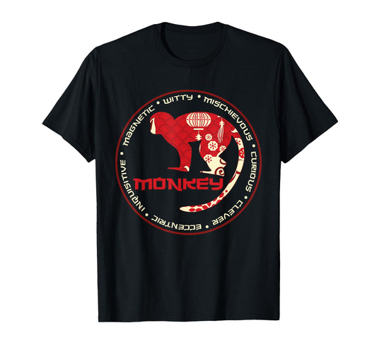 Chinese Zodiac Year of the Monkey Astrology Horoscope Zodiac T-Shirt