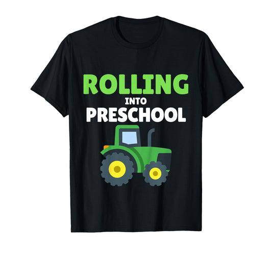 Back to School Tractor Construction First Day of Preschool T-Shirt