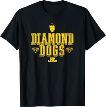 Ted Lasso Unisex Adult Black Diamond Dogs Logo T-Shirt