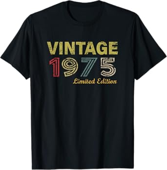 Vintage 1975 Cool 50 Year Old Bday Men Women 50th Birthday T-Shirt