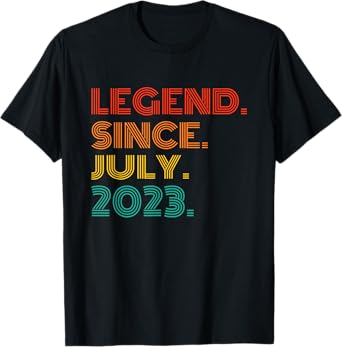 Legend Since July 2023 Vintage Idea 2023 Birth Of Birthday T-Shirt