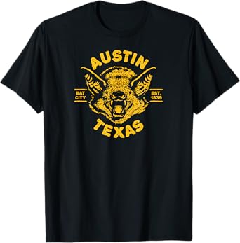 AUSTIN BAT - Bat City Texas TX / Est Established 1839 Design T-Shirt