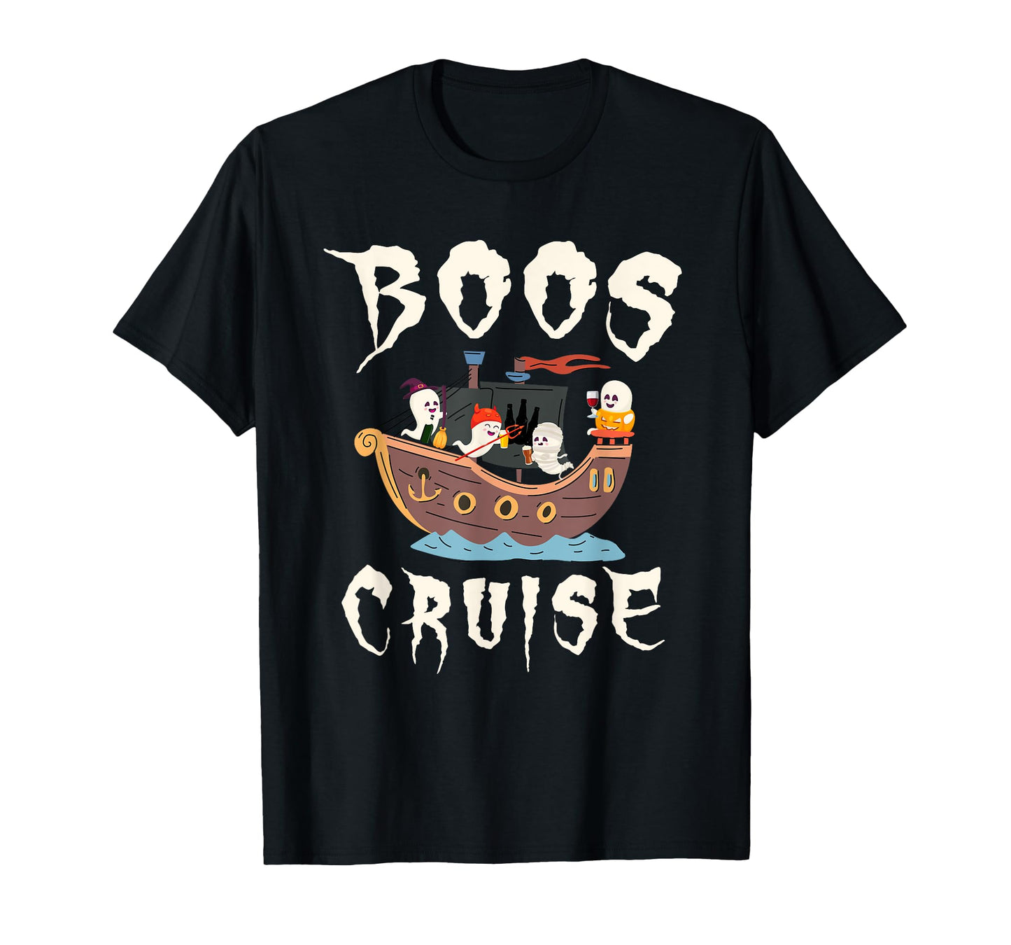 Halloween Party Wine Beer Drinking Boos Cruise T-Shirt