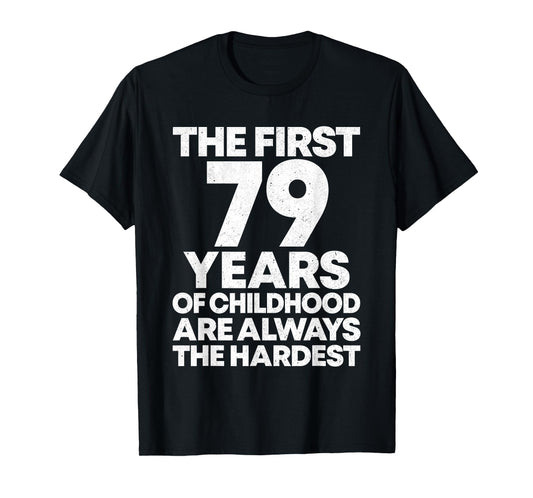 Vintage 79th Birthday Decorations Men Funny 79 Birthday Gift T-Shirt