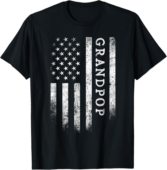 Grandpop American Flag Grandpop Gifts Patriotic Father's Day T-Shirt