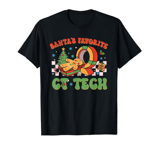 Santa's Favorite Ct Tech Christmas Technologist T-Shirt
