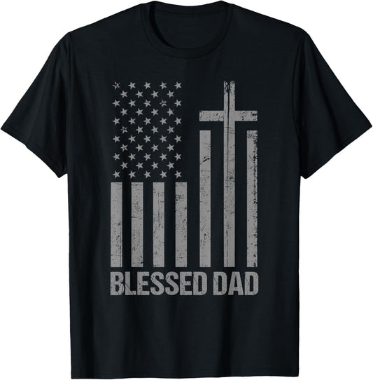 Christian Shirts For Men Fathers Day Tshirts For Blessed Dad T-Shirt