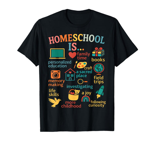 Family Homeschooling New Homeschooler Dad Mom Homeschool T-Shirt