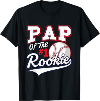 Retro Daddy Pap Of The Number 1 Rookie Baseball T-Shirt
